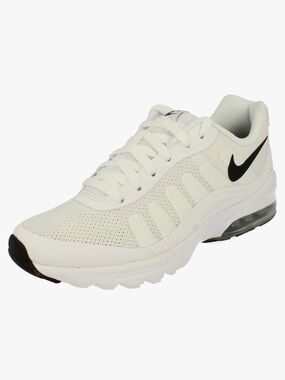 Nike Men's White Athletic Sneakers with Black Swoosh
